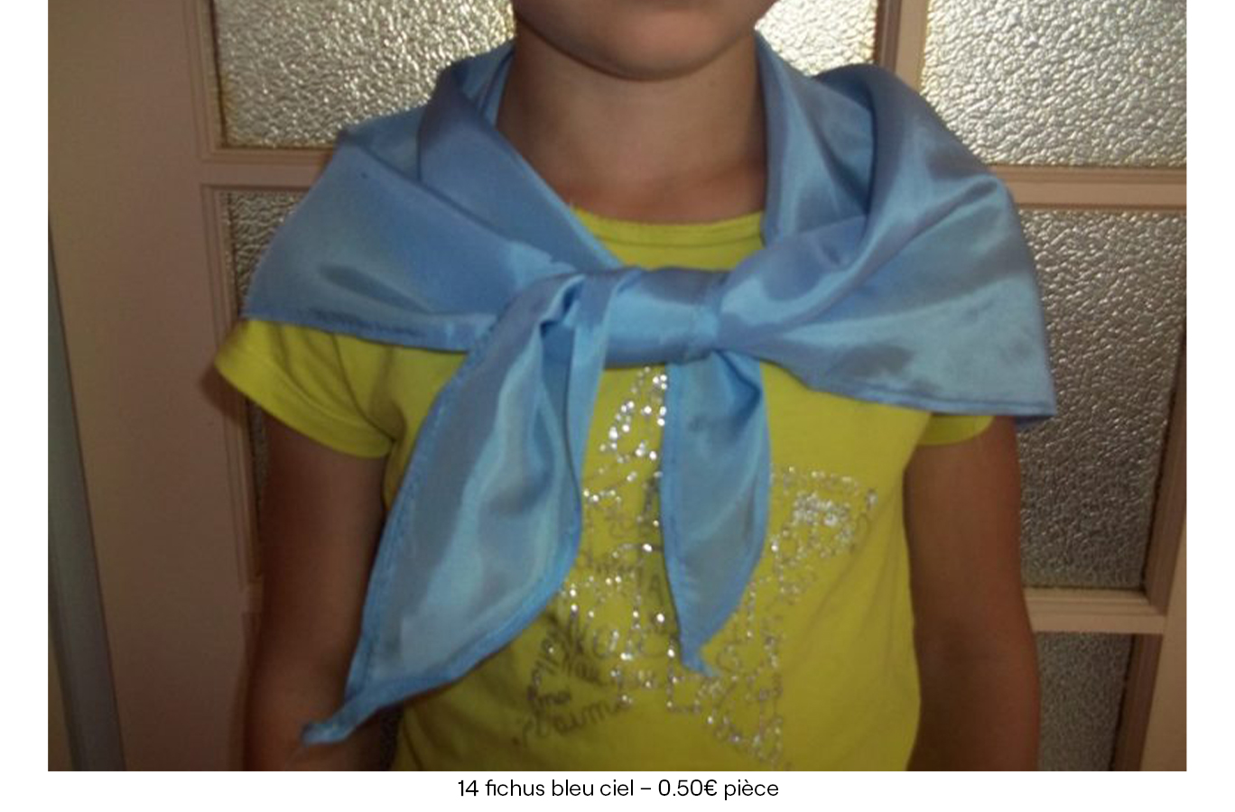 14 fichus bleu ciel – 0.50€ pièce copie