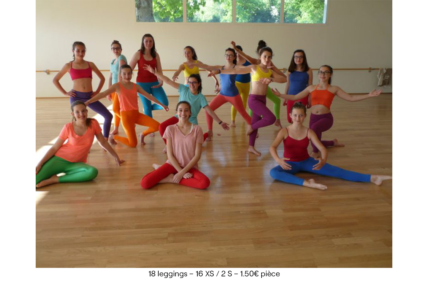 18 leggings – 16XS : 2S – 1€50 pièce copie