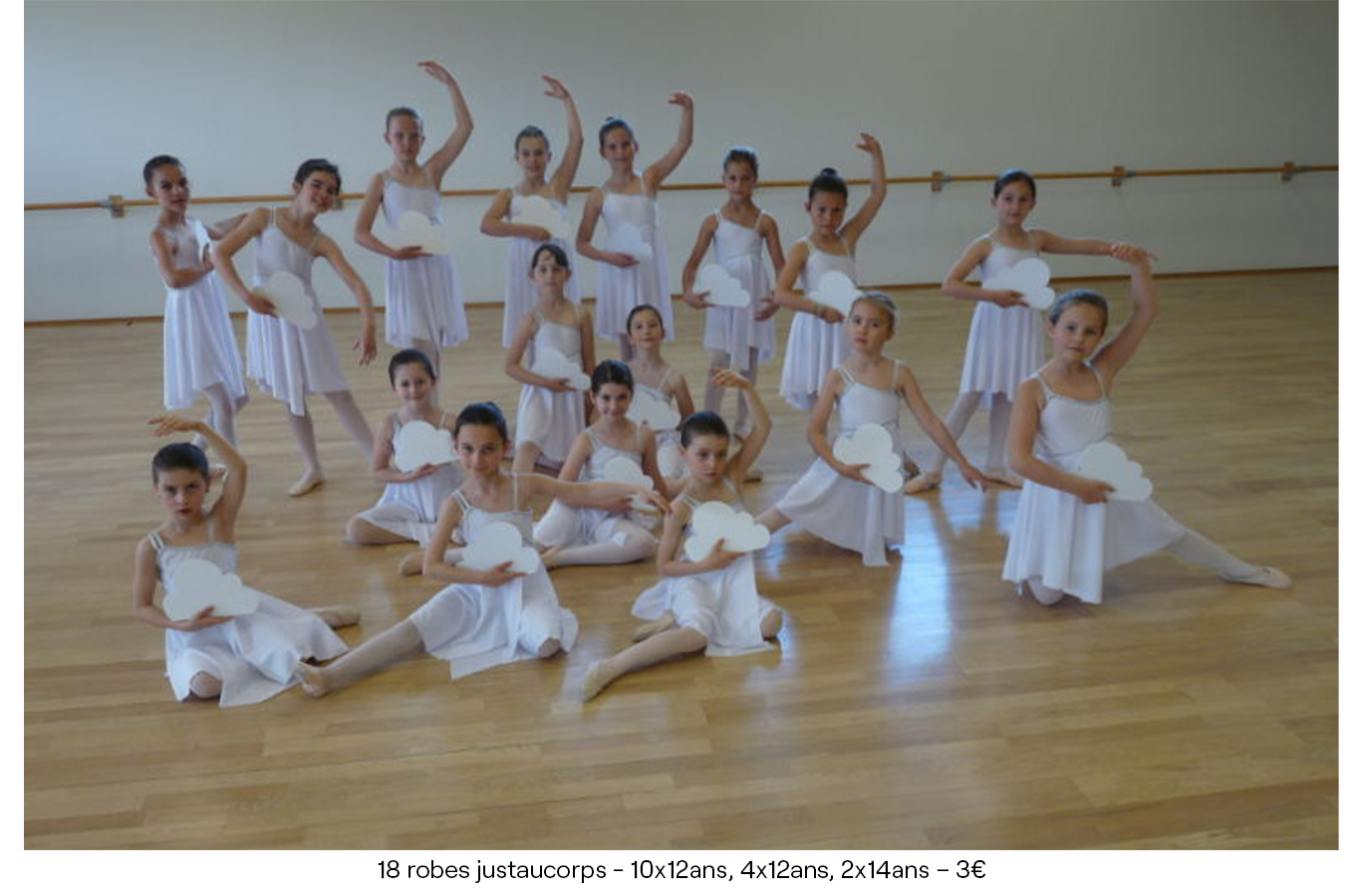 18 robes justaucorps 10x12ans, 4x12ans, 2x14ans – 3.00€ copie