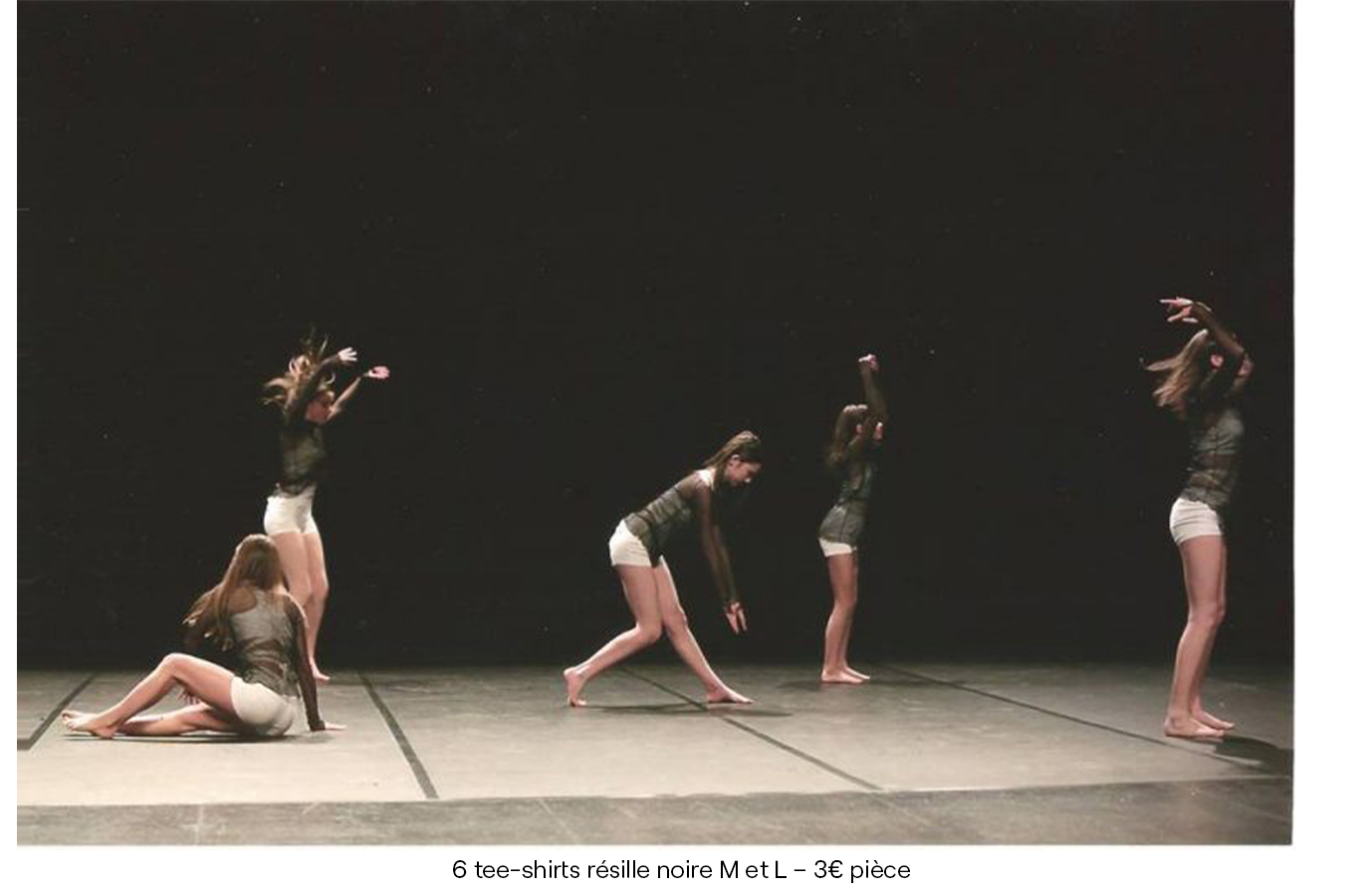 6 T-shirts résille noire M et L – 3€ pièce copie