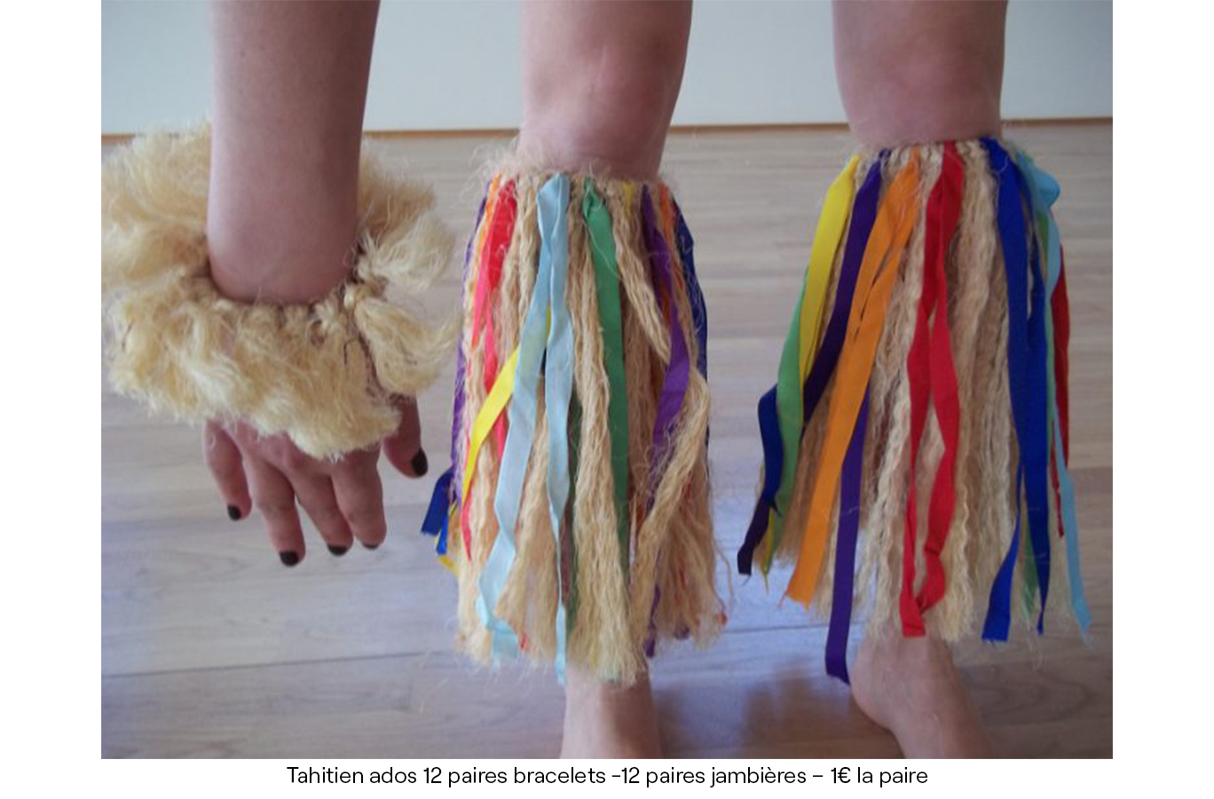 Tahitien ados 12 paires bracelets -12 paires jambières – 1€ la paire copie