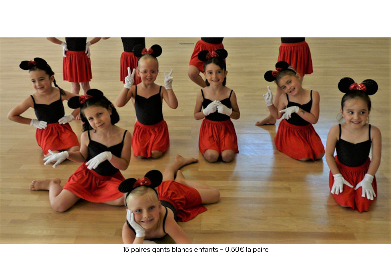 15 paires gants blancs enfants - 0.50€ la paire