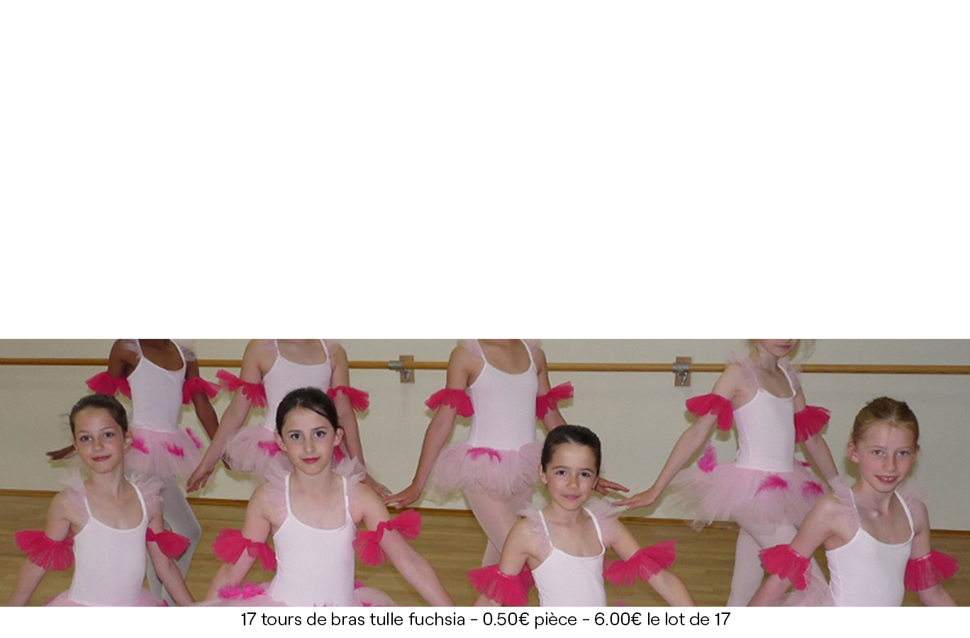 17 tours de bras tulle fuchsia - 0.50€ pièce - 6.00€ le lot de 17