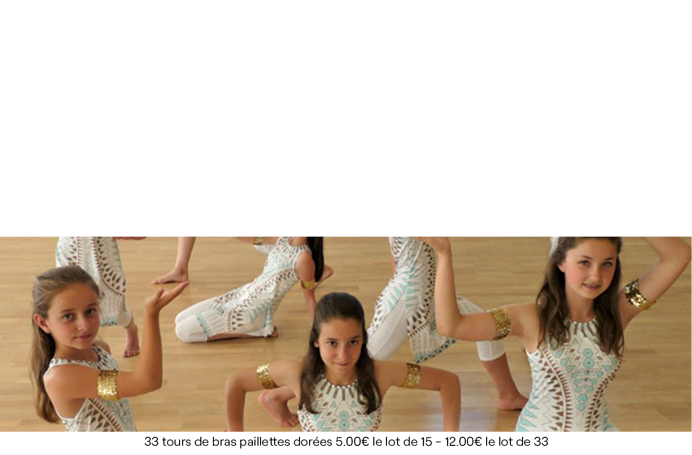 33 tours de bras paillettes dorées 5.00€ le lot de 15 - 12.00€ le lot de 33