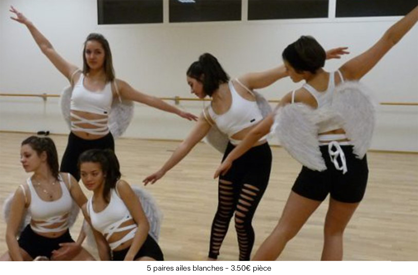 5 paires ailes blanches-3.50€ pièce