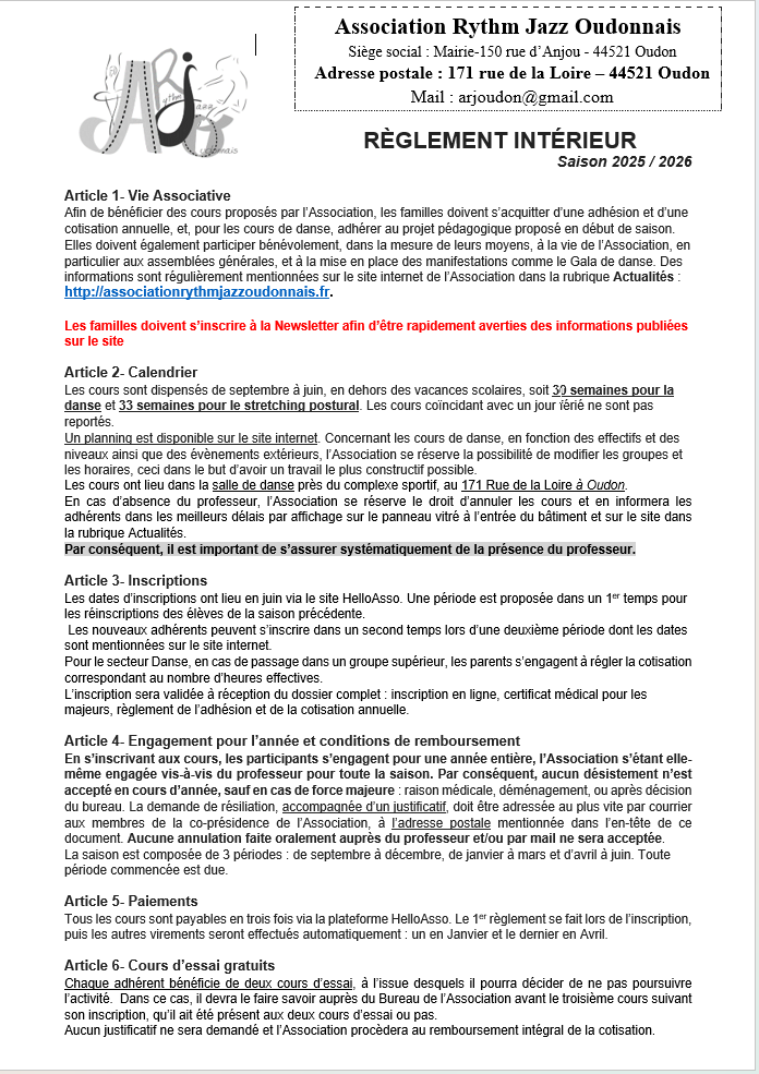 Règlement Intérieur ARJO Saison 2526_1