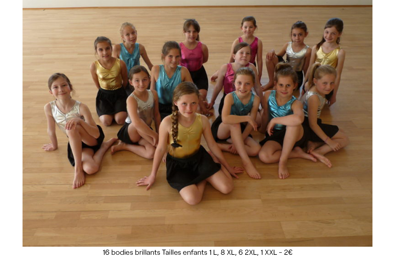 16 bodies brillants Tailles enfants 1L, 8XL,6 2XL, 1XXL 2.00€ copie