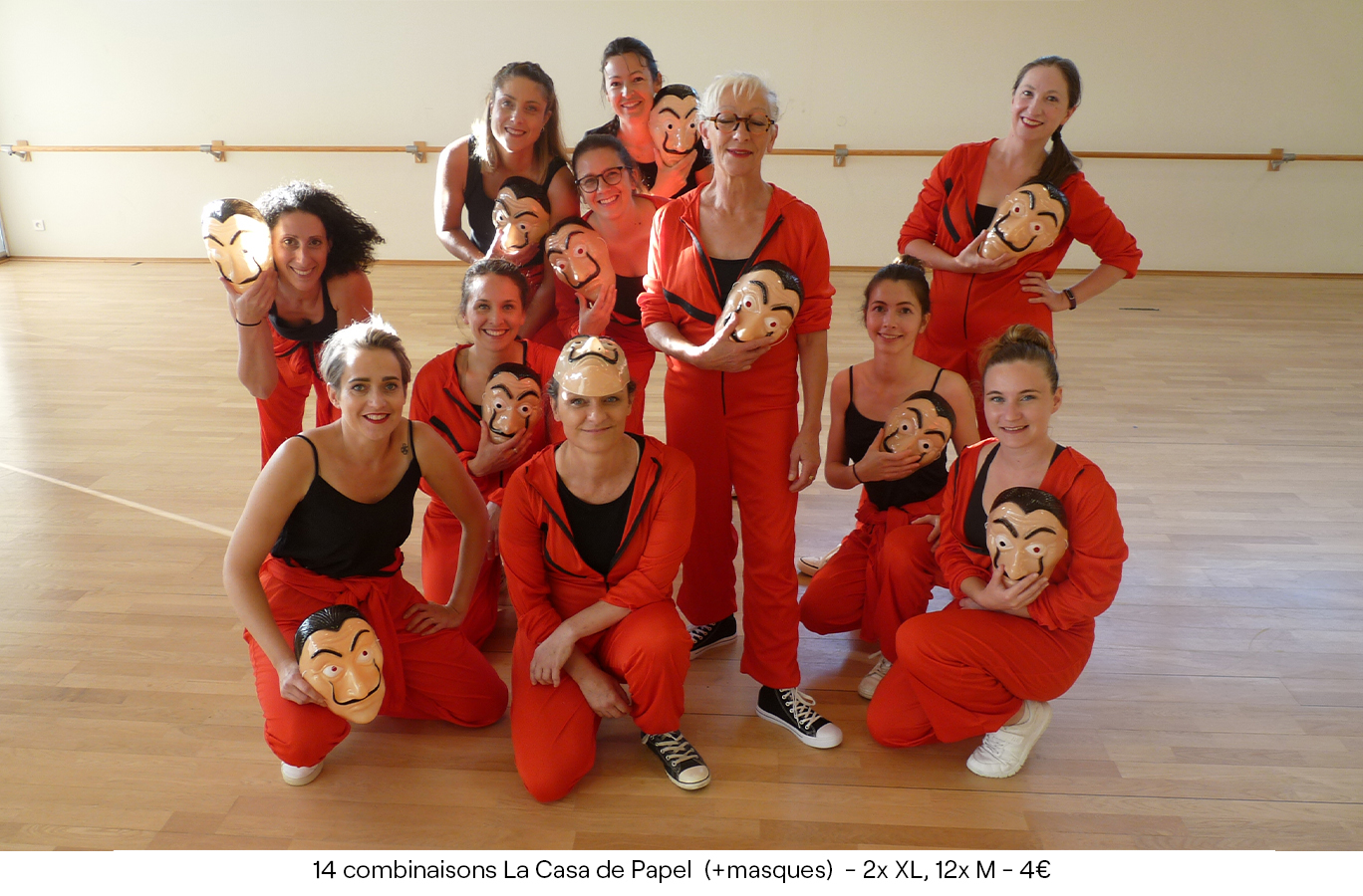14 combinaisons La Casa de Papel (+masques) - 2x XL, 12x M - 4€